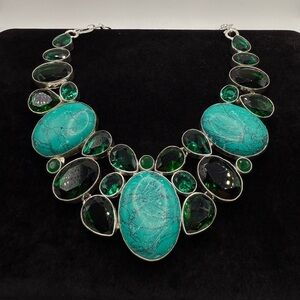 Santa Rosa Diopside Turquoise Necklace